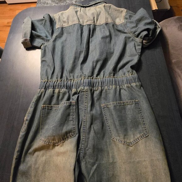 New Denim Jumpsuit Boiler Suit- The Veronica Style Size L XL - Picture 9 of 10